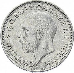 Large Obverse for Sixpence 1936 coin