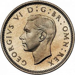 Large Obverse for Sixpence 1947 coin
