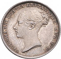 Large Obverse for Sixpence 1846 coin