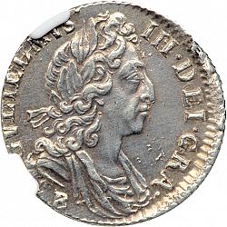 Large Obverse for Sixpence 1697 coin