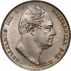Large Obverse for Sixpence 1834 coin