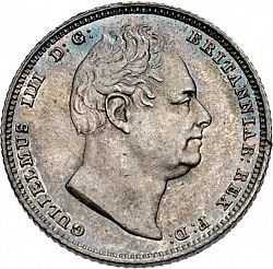 Large Obverse for Sixpence 1835 coin