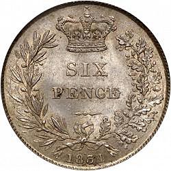 Large Reverse for Sixpence 1834 coin