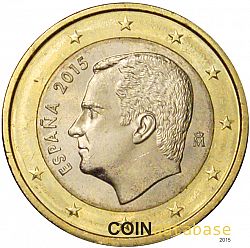 1 Euro 2015 Large Obverse coin