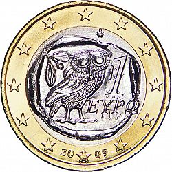 1 Euro 2009 Large Obverse coin