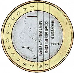 1 Euro 2001 Large Obverse coin