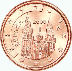 1 cent 2008 Large Obverse coin