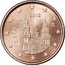 1 cent 2012 Large Obverse coin