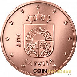 1 cent 2014 Large Obverse coin