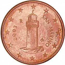 1 cent 2003 Large Obverse coin