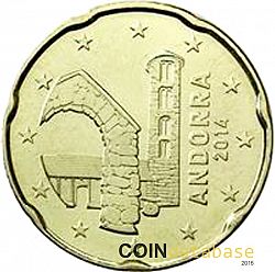 20 cents 2014 Large Obverse coin