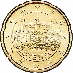 20 cents 2009 Large Obverse coin