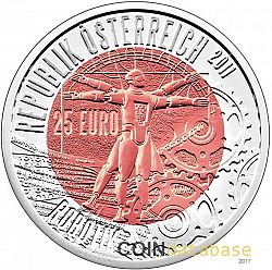 25 Euro 2011 Large Obverse coin