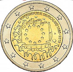 2 Euro 2015 Large Obverse coin