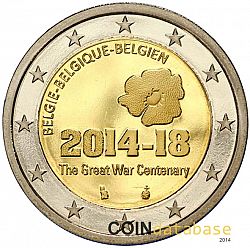2 Euro 2014 Large Obverse coin