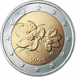 2 Euro 1999 Large Obverse coin