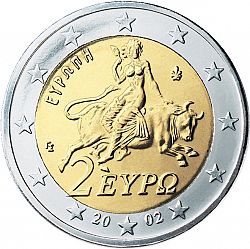 2 Euro 2002 Large Obverse coin
