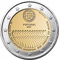 2 Euro 2008 Large Obverse coin