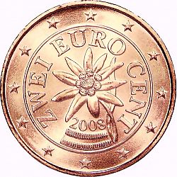 2 cent 2008 Large Obverse coin