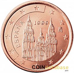 2 cent 1999 Large Obverse coin
