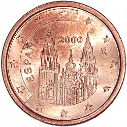 2 cent 2000 Large Obverse coin