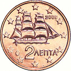 2 cent 2009 Large Obverse coin