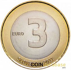 3 Euro 2011 Large Reverse coin