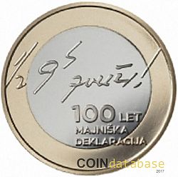 3 Euro 2017 Large Reverse coin