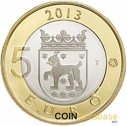 5 Euro 2013 Large Reverse coin