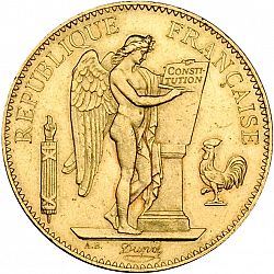 Large Obverse for 100 Francs 1878 coin
