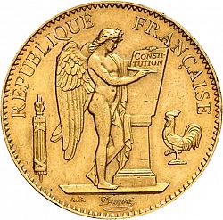 Large Obverse for 100 Francs 1887 coin