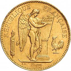 Large Obverse for 100 Francs 1899 coin