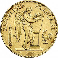 Large Obverse for 100 Francs 1901 coin