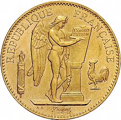 Large Obverse for 100 Francs 1906 coin