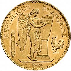 Large Obverse for 100 Francs 1908 coin