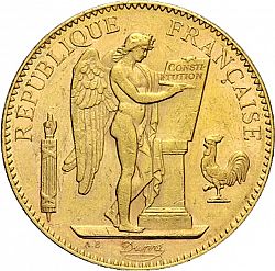 Large Obverse for 100 Francs 1910 coin
