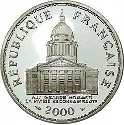 Large Obverse for 100 Francs 2000 coin