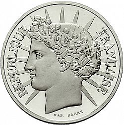 Large Reverse for 100 Francs 1988 coin