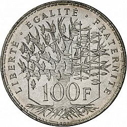 Large Reverse for 100 Francs 1991 coin
