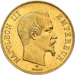 Large Obverse for 100 Francs 1856 coin