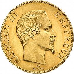Large Obverse for 100 Francs 1859 coin