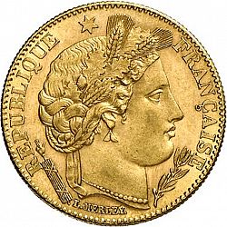 Large Obverse for 10 Francs 1899 coin