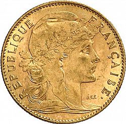 Large Obverse for 10 Francs 1901 coin