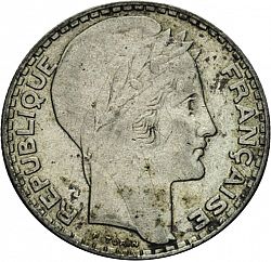 Large Obverse for 10 Francs 1933 coin