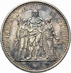 Large Obverse for 10 Francs 1966 coin