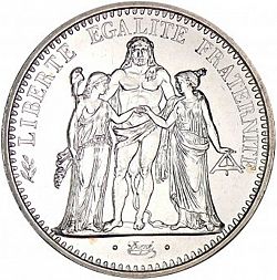 Large Obverse for 10 Francs 1973 coin