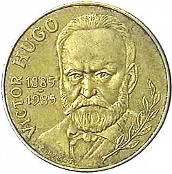 Large Obverse for 10 Francs 1985 coin