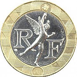 Large Obverse for 10 Francs 1993 coin