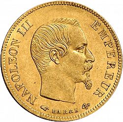 Large Obverse for 10 Francs 1856 coin