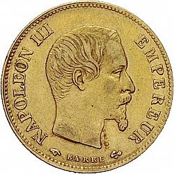 Large Obverse for 10 Francs 1860 coin
